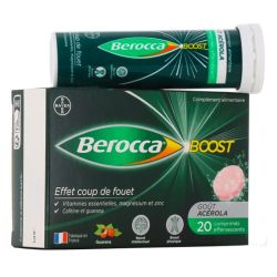 Berocca Boost Effet Coup de Fouet - Soutien la Forme Physique et Mentale - 20 comprimés effervescents