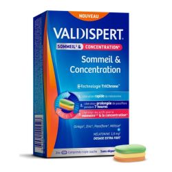 Valdispert Sommeil & Concentration Mélatonine 1,9mg - 24 Comprimés Tricouches