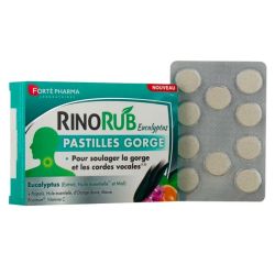 Forté Pharma RinoRub Pastilles Gorge - Soulage la Gorge Sensible - 20 pastilles