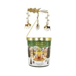 Collines de Provence Carrousel Bougie Parfumée de Noël Forêt de Sapin 360g - Ambiance féérique et fragrance boisée aux notes de sapin