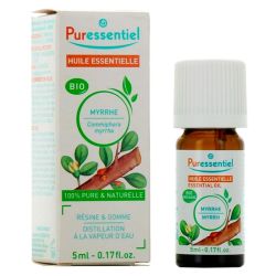 Puressentiel Huile Essentielle Myrrhe BIO - Produit Cosmétique Massage, Soin Visage, Corps, Cheveux -  5ml