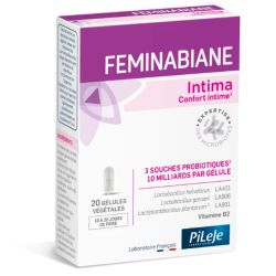 Pileje Feminabiane Intima - 20 Gélules - Soutient le confort intime et l’équilibre de la flore vaginale