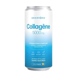 Granions Collagène 5000 mg Canette 33 cl - La boisson pétillante prête à boire pour votre routine beauté