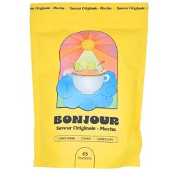 Bonjour Saveur Originale Mocha 45 portions - Complément alimentaire à base de lion's mane, chaga et caféine naturelle