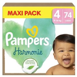 Pampers Harmonie Couches Bébé Taille 4 (9/14 kg) - 74 Couches