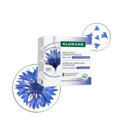 Klorane Patchs yeux lissants hydro-gel 7 paires - Bleuet bio et acide hyaluronique pour un regard défatigué