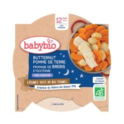Babybio Assiette Butternut Pomme de Terre Fromage de Brebis Muscade 12 mois - 230g