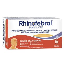 Rhinofebral Sans Sucre Sachet X8 - Poudre pour solution buvable