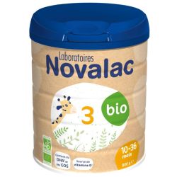 Novalac Bio 3 Lait en Poudre 3ème Âge Bio 10-36 Mois - 800g