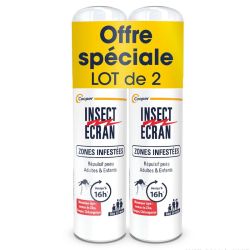 Insect Ecran Zones Infestées Répulsif Peau Adultes & Enfants - Lot de 2 x 100ml Produit Anti-Moustiques