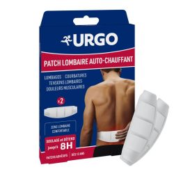 Urgo Patch Auto-Chauffant Lombaires 8h - Calme les Douleurs et Tensions Lombaires - x2 patchs