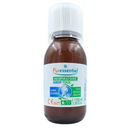 Puressentiel Respiratoire Sirop Toux Sans Sucres 100 ml - Apaisement de la toux et soulagement de la gorge