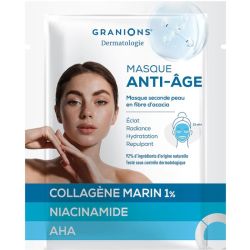 Granions Dermatologie Masque Seconde Peau Visage Anti-Âge Éclat - 1 Masque