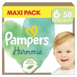 Pampers Harmonie Couches Bébé Taille 6 (13+ kg) - 58 Couches