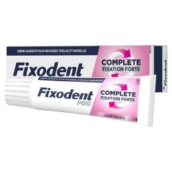 Fixodent Pro Complete Crème Adhésive - 47g - Pour Prothèses Totales & Partielles - Arôme Neutre