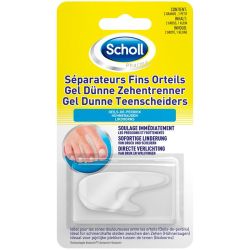 Scholl 3 Séparateurs d'orteils Fins - 2 Grands + 1 Petit - Soulagement des frottements
