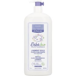 Eau Thermale Jonzac Bébé Liniment Doux Oléo-Calcaire Bio - 1L - Nettoie, protège et apaise