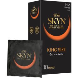 Skyn King Size - Préservatifs Grandes Tailles - Sans Latex - 10 Préservatifs