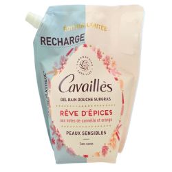 Cavaillès Recharge Gel Bain Douche Surgras Rêve d’Épices 1 L - Nettoie les peaux sensibles