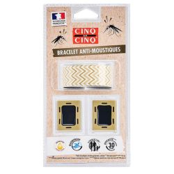 Cinq sur Cinq Bracelet anti-moustiques kaki  - Un bracelet + 2 recharges