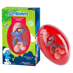 Le Comptoir du Bain Schtroumpfs Savon Solide Cerise 75g + figurine