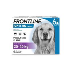 Frontline Spot-On Antiparasitaire Chien L de 20 à 40 kg - 6 Pipettes