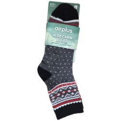 AirPlus Aloe Cabin Chaussettes Hydratantes - Coloris Gris Noir - Pointure 41-47