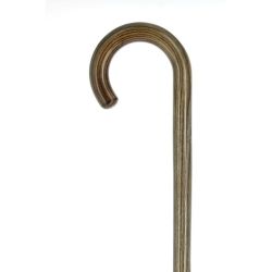 Cannes Fayet Canne de Marche Courbe En Frêne Vernis Flambée