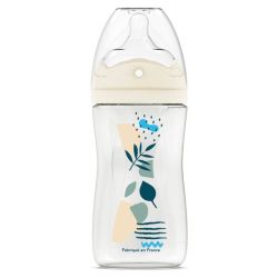 Dodie Biberon à Tétine Multi-Perforée - Anti-Colique - Débit Moyen - 0/6 mois - 270ml - Bleu