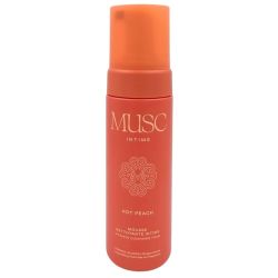 Musc Intime Hot Peach Mousse Nettoyante Intime 150 ml - Fraîcheur et parfum fruité longue tenue pour la toilette intime