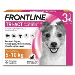 Frontline Tri-Act Spot-On Chiens 5-10 kg - 3 Pipettes