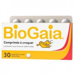 BioGaia Probiotiques Arôme Fraise - 30 Comprimés à Croquer