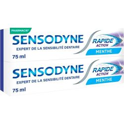 Sensodyne Dentifrice Rapide Action - 2x75ml - Soulagement Rapide Pour les Dents Sensibles