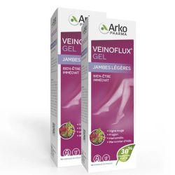 Arkopharma Veinoflux Gel Jambes Légères - Lot de 2x150 ml - Bien-Être Immédiat