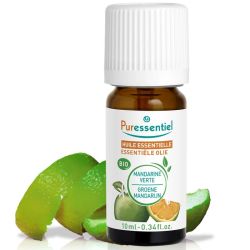Puressentiel Huile Essentielle Mandarine Verte Bio 10 ml – Calme le stress, favorise le sommeil et régule la digestion
