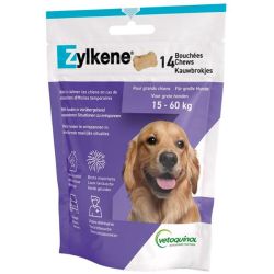 Vetoquinol Zylkene 450mg Grands Chiens (15-60 kg) - Aide à Calmer le Stress - 14 Bouchées