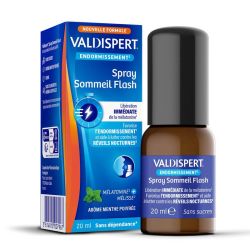 Valdispert Spray Sommeil Flash à Libération Immédiate de Mélatonine - 20ml - Endormissement rapide
