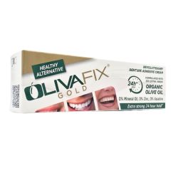 OlivaFix Gold Crème Adhésive Dentaire Organique 40g – Tenue et confort