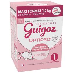 Guigoz Optipro 1 Lait 1er Âge Dès la Naissance Jusqu'à 6 Mois 1,2kg – Nutrition et DHA