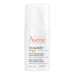 Avène Cicalfate + Crème Réparatrice Multiprotectrice SPF50+ - Idéal pour les Peaux Irritées - 30 ml