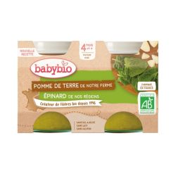 Babybio Petit Pot Pomme de Terre Epinards 4 mois - 2 x 130g