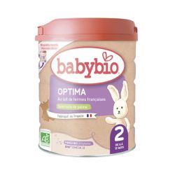 Babybio Optima 2 Lait en Poudre Fibres & Bifidus 6-12 mois - 800g