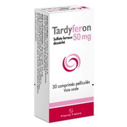 Tardyferon 50 mg - 30 comprimés enrobés