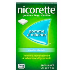 Nicorette 2mg Gomme Menthe Glaciale - 105 Gommes à Macher