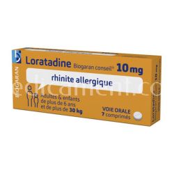 Biogaran Loratadine 10Mg - 7 comprimés - Rhinite allergique