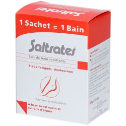 Saltrates Sels de Bain Tonifiants - Tonifie et Revitalise les Pieds Fatigués et Douloureux - 10x20g