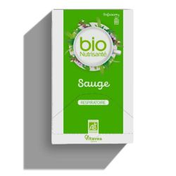Vitavea Santé BioNutrisanté Infusion Sauge BIO - Boite de 20 sachets - Apaise la gorge et favorise le bien-être respiratoire