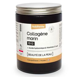 Nat&Form Collagène Marin 10g - Beauté de La Peau - Saveur Fruits Rouges - 315g