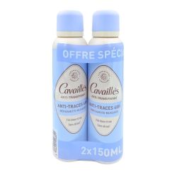 Cavaillès Anti-traces 48H Déodorant Anti-transpirant Spray - Lot de 2 -Parfum Bergamote musquée -