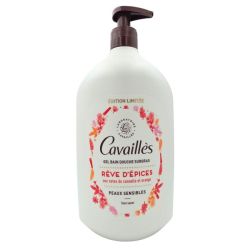 Cavaillès Gel Bain Douche Surgras Rêve d’Épices 1 L - Nettoie les peaux sensibles